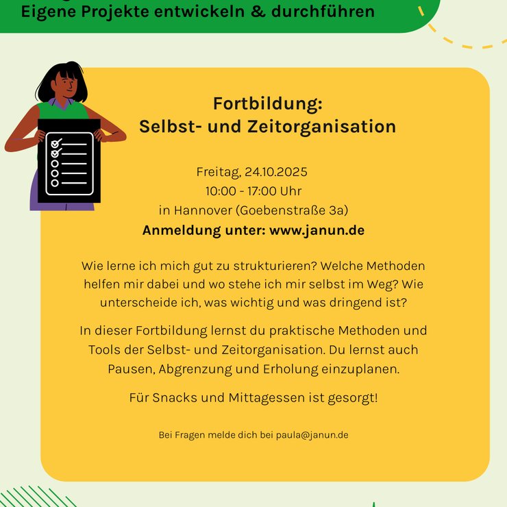 Projektwerkstatt 2025 Selbst- und Zeitorganisation