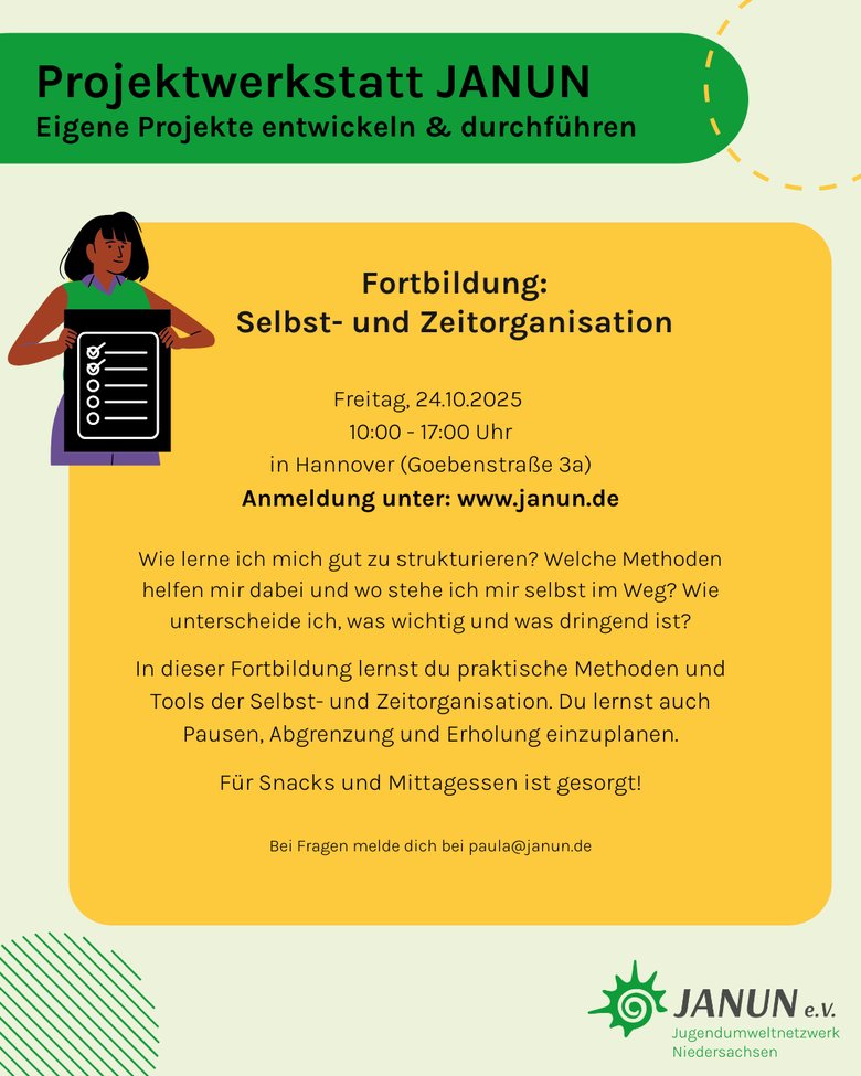 Projektwerkstatt 2025 Selbst- und Zeitorganisation